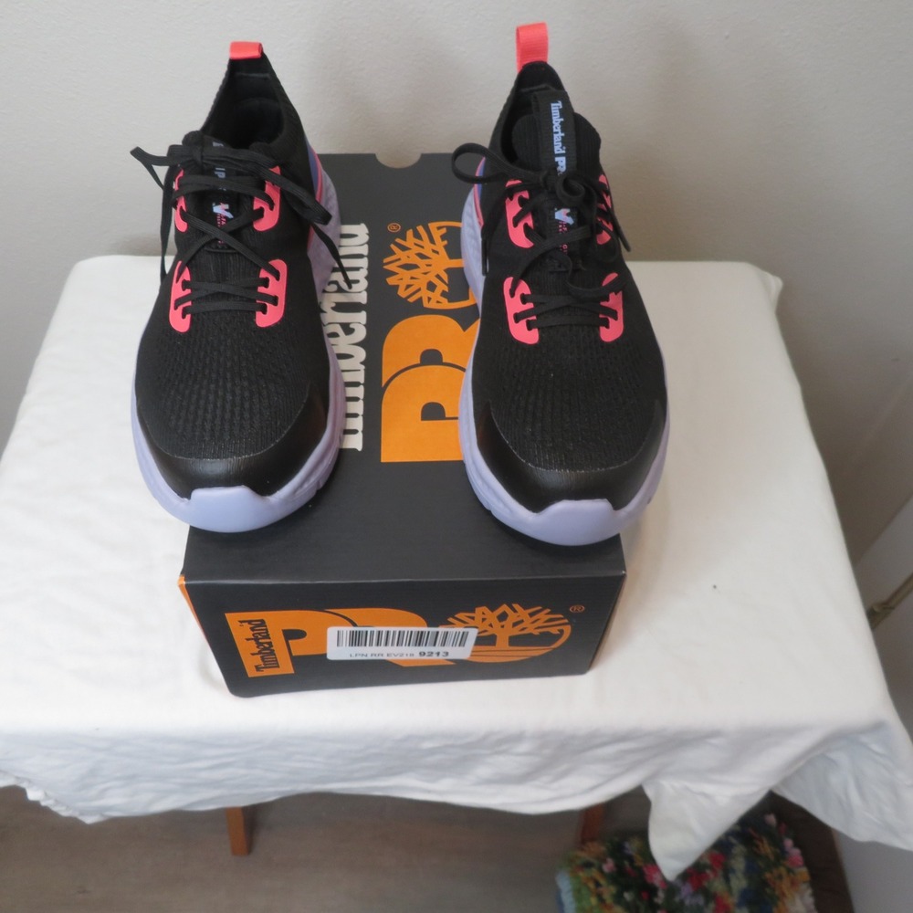 Timberland PRO Setra Womens Composite Safety Toe Work Shoes Black Pink 5.5 W/L
